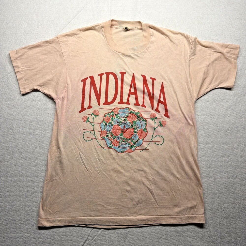 Vintage 80s Indiana Rose Pink T-Shirt Men's XL Screen Stars USA Single Stitch